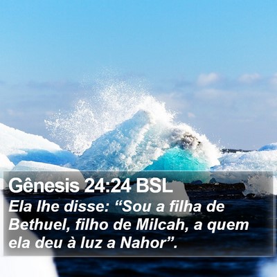 Gênesis 24:24 BSL Bible Verse Image