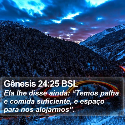 Gênesis 24:25 BSL Bible Verse Image