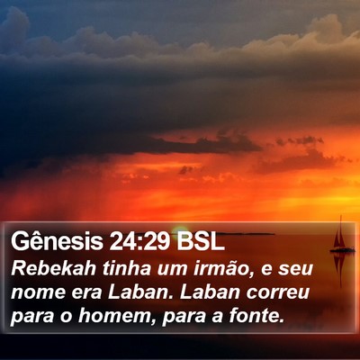 Gênesis 24:29 BSL Bible Verse Image