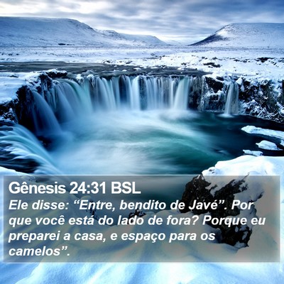 Gênesis 24:31 BSL Bible Verse Image