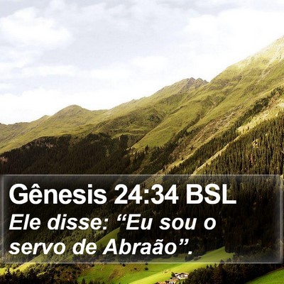Gênesis 24:34 BSL Bible Verse Image