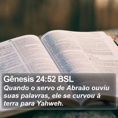 Gênesis 24:52 BSL Bible Verse Image