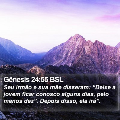 Gênesis 24:55 BSL Bible Verse Image