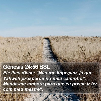 Gênesis 24:56 BSL Bible Verse Image