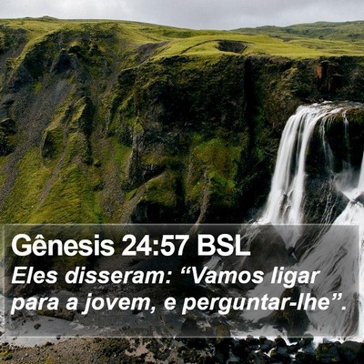 Gênesis 24:57 BSL Bible Verse Image