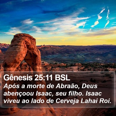 Gênesis 25:11 BSL Bible Verse Image