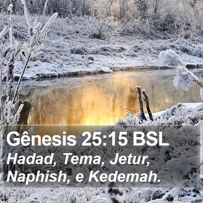 Gênesis 25:15 BSL Bible Verse Image
