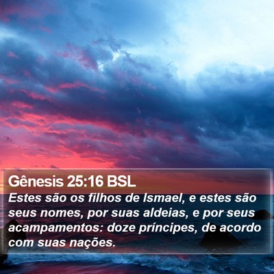 Gênesis 25:16 BSL Bible Verse Image