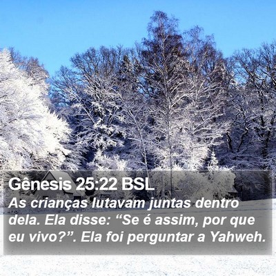 Gênesis 25:22 BSL Bible Verse Image