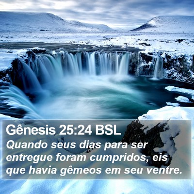 Gênesis 25:24 BSL Bible Verse Image