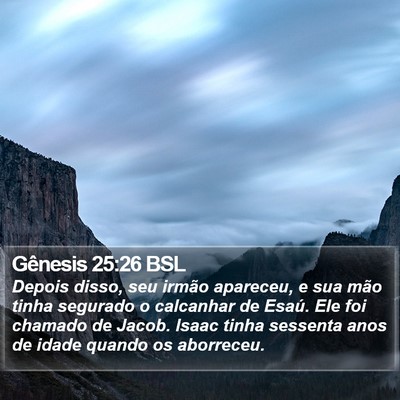 Gênesis 25:26 BSL Bible Verse Image