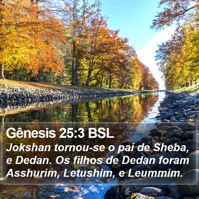 Gênesis 25:3 BSL Bible Verse Image