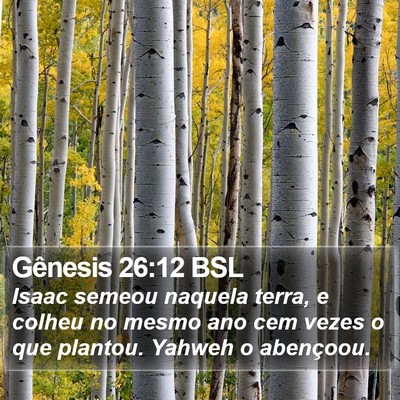 Gênesis 26:12 BSL Bible Verse Image