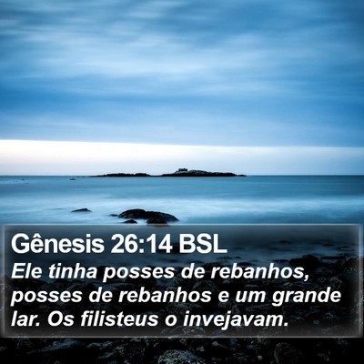 Gênesis 26:14 BSL Bible Verse Image