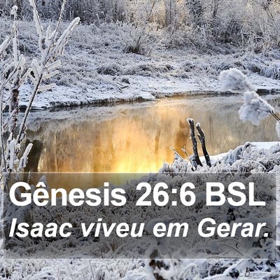 Gênesis 26:6 BSL Bible Verse Image