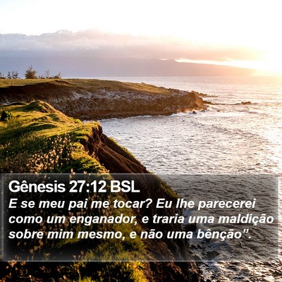 Gênesis 27:12 BSL Bible Verse Image