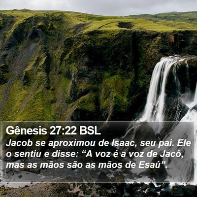 Gênesis 27:22 BSL Bible Verse Image