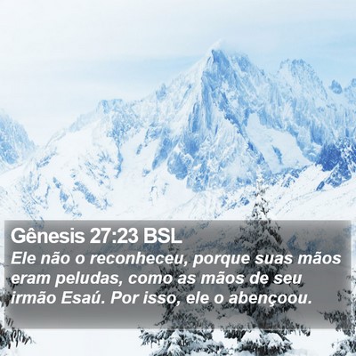 Gênesis 27:23 BSL Bible Verse Image