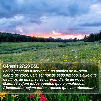 Gênesis 27:29 BSL Bible Verse Image