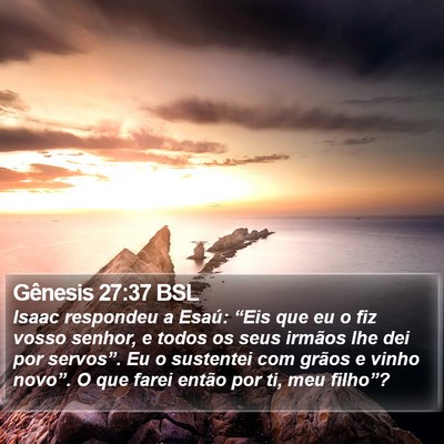 Gênesis 27:37 BSL Bible Verse Image