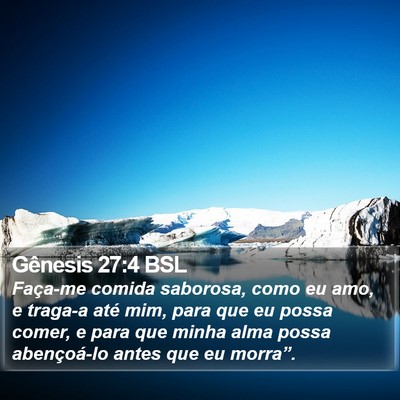 Gênesis 27:4 BSL Bible Verse Image