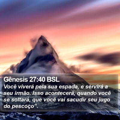 Gênesis 27:40 BSL Bible Verse Image