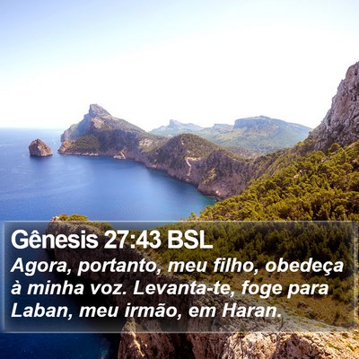 Gênesis 27:43 BSL Bible Verse Image