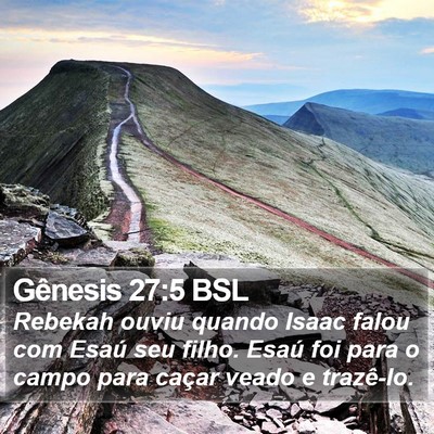 Gênesis 27:5 BSL Bible Verse Image