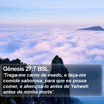 Gênesis 27:7 BSL Bible Verse Image