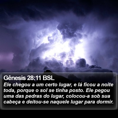 Gênesis 28:11 BSL Bible Verse Image