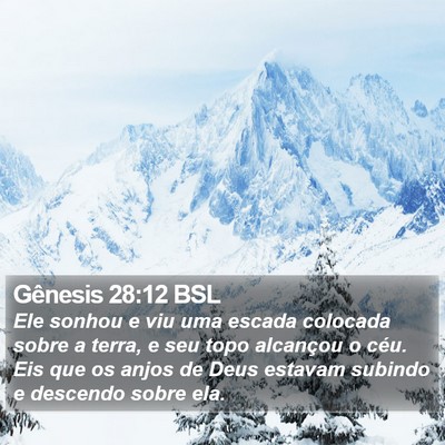 Gênesis 28:12 BSL Bible Verse Image