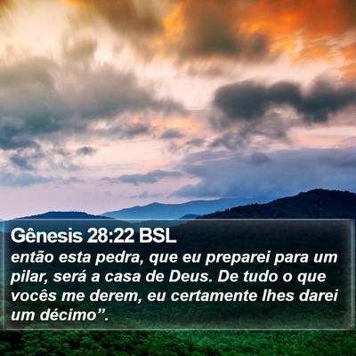 Gênesis 28:22 BSL Bible Verse Image