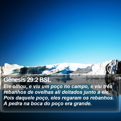 Gênesis 29:2 BSL Bible Verse Image
