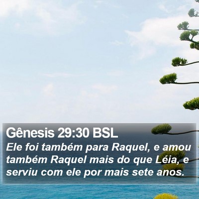 Gênesis 29:30 BSL Bible Verse Image