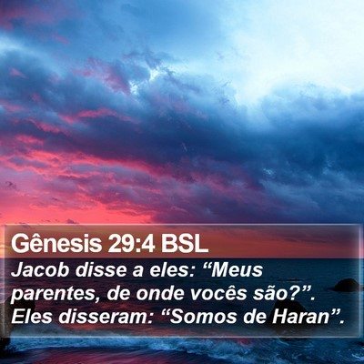 Gênesis 29:4 BSL Bible Verse Image