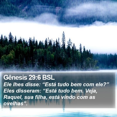 Gênesis 29:6 BSL Bible Verse Image