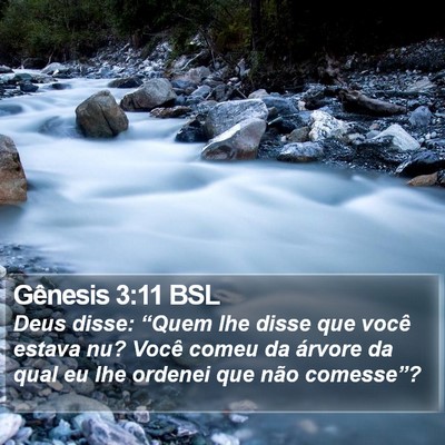 Gênesis 3:11 BSL Bible Verse Image