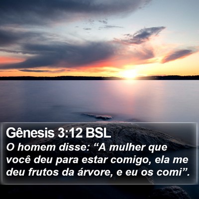Gênesis 3:12 BSL Bible Verse Image