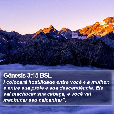Gênesis 3:15 BSL Bible Verse Image