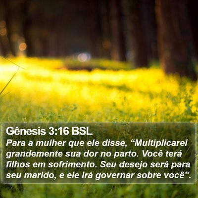 Gênesis 3:16 BSL Bible Verse Image