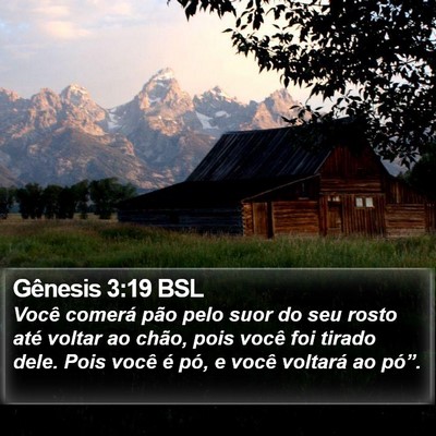 Gênesis 3:19 BSL Bible Verse Image