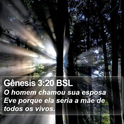 Gênesis 3:20 BSL Bible Verse Image