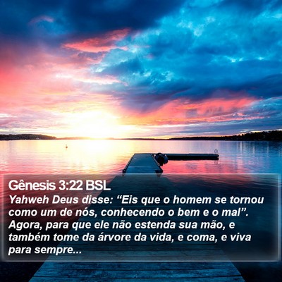 Gênesis 3:22 BSL Bible Verse Image
