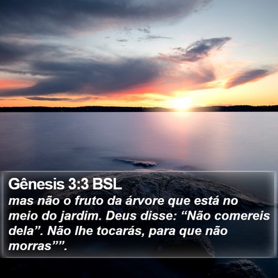Gênesis 3:3 BSL Bible Verse Image