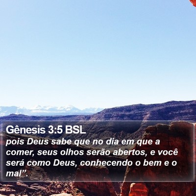 Gênesis 3:5 BSL Bible Verse Image