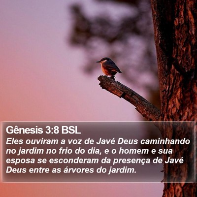 Gênesis 3:8 BSL Bible Verse Image