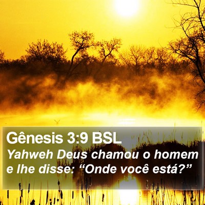 Gênesis 3:9 BSL Bible Verse Image