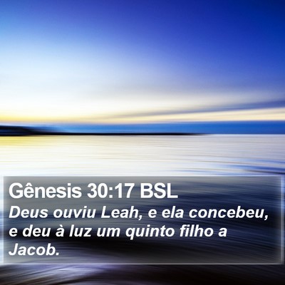 Gênesis 30:17 BSL Bible Verse Image