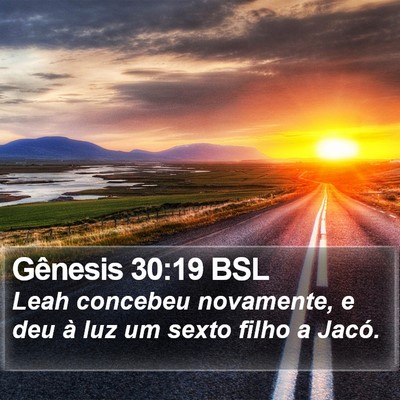 Gênesis 30:19 BSL Bible Verse Image