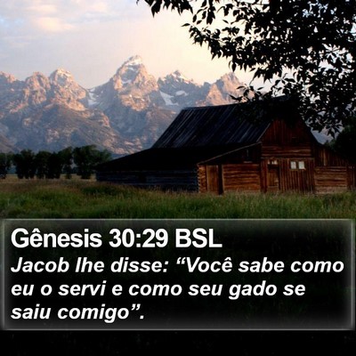 Gênesis 30:29 BSL Bible Verse Image